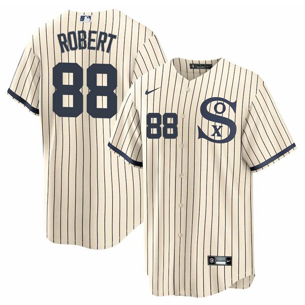 Men Chicago White Sox #88 Robert Cream stripe Dream version Game Nike 2021 MLB Jersey->chicago white sox->MLB Jersey